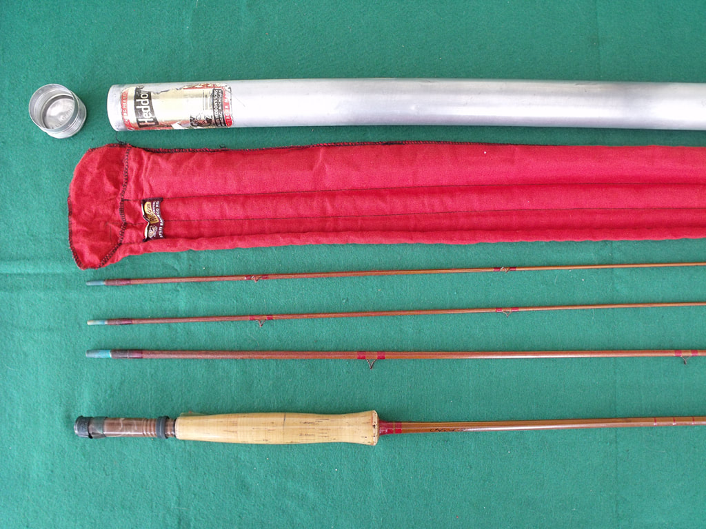 19361940 South Bend Best o-luck 4 Pc Split BAMBOO FISHING ROD With